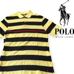 【希少】90's　ポロゴルフ　太ボーダー　ポロシャツ　裾ポニーロゴ　ポロスポ