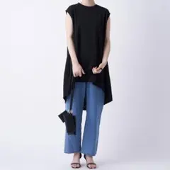 カレンソロジー　テントライン　プルオーバー　日本製　手洗い可　黒 カレンソロジー テントライン プルオーバー 日本製 手洗い可 黒 - メルカリ
