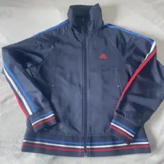 00s アディダス トラックジャケット 万国旗タグ トリコロール 紺 M 古着