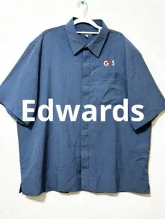 Edwards 企業ロゴワーク半袖シャツ ブルー XXLのサムネイル