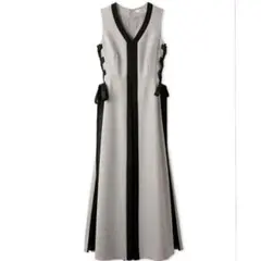 SNIDEL サイドプリーツバイカラーワンピース S（0） mix