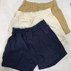 ロキシー　ショートパンツ　ゴム　ブラック　ハーフパンツ 3枚セット