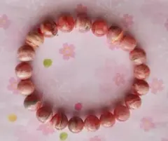 お買得商品！インカローズ ビーズブレスレット 約1ｍｍ珠子21個