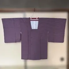 昭和レトロ　アンティーク　ヴィンテージ　紫色 羽織 ボタン付き　リメイク