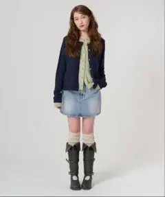 ミニ丈 デニムスカート TINA：JOJUN