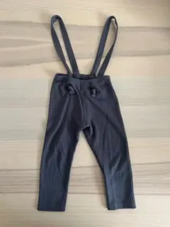 サスペンダー付きリブ編みパンツ 90cmのサムネイル