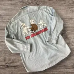 ディズニー 101匹わんちゃん デニムシャツ 長袖 バックプリント Ｌ
