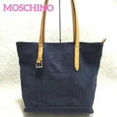 MOSCHINO デニム トート バッグ モスキーノ ネイビー A4のサムネイル