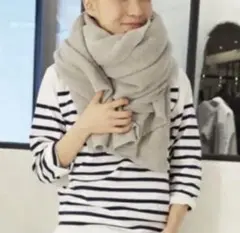 ロンハーマン　Ron Herman 大判ストール　カシミヤ　グレー　大判マフラー