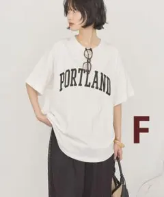 AMERICANHOLIC PORTLAND裾ラウンドTシャツ Ｆ オフホワイト