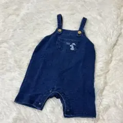First Closet デニム ロンパース 70cm 恐竜刺繍のサムネイル