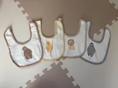 4枚組スタイ（首かしげアニマル）