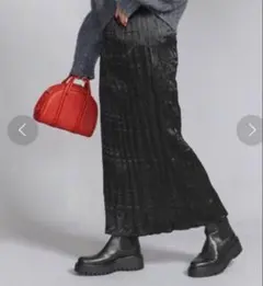 BEAUTY＆YOUTH　サテンクラッシュプリーツスカート