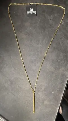 Swarovski ゴールド ロングペンダントネックレス