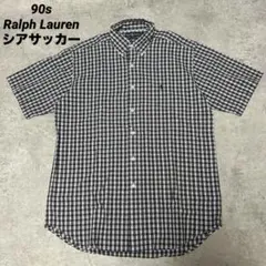 90s Ralph Lauren シアサッカー BLAKE チェック 半袖シャツ