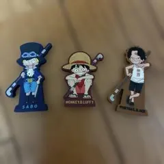 一番くじワンピース　ラバースタンド　3体セット ルフィ　エース　サボ