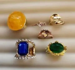 10〜12号 ビンテージデザインリング6点まとめ売り