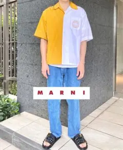 MARNI ワークデザイン半袖シャツ サイズ48 - メルカリ