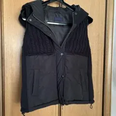 【SABENA】2/24迄お値下　黒 フード付ベスト ニット切替BEAMS購入