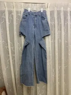 ダメージジーンズ デニム パンツ ブルーのサムネイル