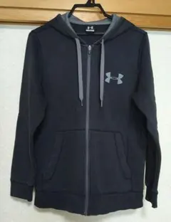 UNDER ARMOUR ジップアップパーカー SMブラック