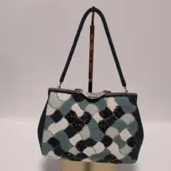 ヴィンテージ ビーズ装飾 ビーズ刺繍バッグ パーティバッグ 昭和レトロ