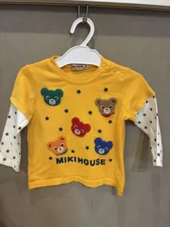 MIKI HOUSE クマアップリケ　カットソー　80
