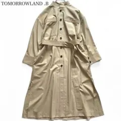 【24SS】TOMORROWLAND .B ウールシルク スタンドドレスコート