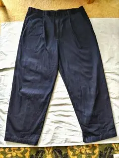 ★濃紺・無印良品製・ ワイドデニムパンツ ・前後4個ポケット・ウエスト96㎝★
