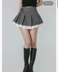 新品・試着のみDarich ダブルプリーツミニスカート Mサイズ - メルカリ
