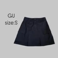 GU ローウエスト　カーゴミニスカート　黒　ブラック　S 350680