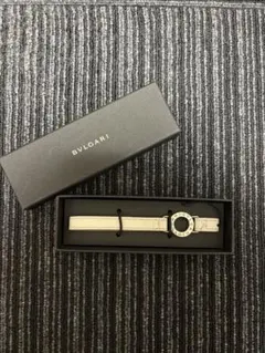 BVLGARI ホワイトレザースマホストラップ