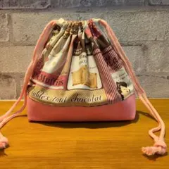 切替お弁当袋☆アメリカンレトロ柄☆ハンドメイド