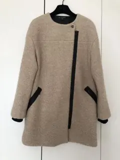 た*ま様 Herno シルクが上品✨ノーカラー春ロングコート - メルカリ