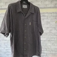 Columbia チェック柄 半袖シャツ ブラウン系 Mのサムネイル