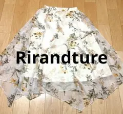 Rirandture フラワープリント フレアスカート