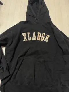 XLARGE ブラック フード付きパーカー