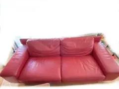 たまごぎゃんぐ様専用】 2人掛けソファ(革張り赤) - メルカリ