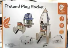 美品　Pretend Plax Rocket(木製) つみき　おもちゃ