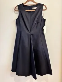 ワンピース ドレス 結婚式 パーティー ネイビー M