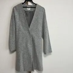 インディビ　ノーカラー　コート