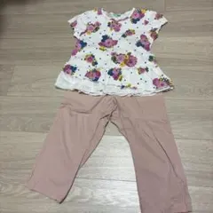 ハッカキッズ 130 フリルTシャツとパンツセット