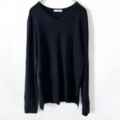 ハニーズ Honeys ニット黒 Vネック M シンプル セーター 無地