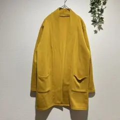 【プレッツォ】マスタードイエロー コーディガン カーディガン M〜L フリース