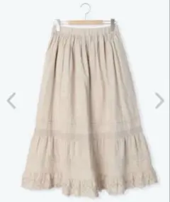 【新品】 スカラップティアードスカート キナリ サマンサモスモス SM2