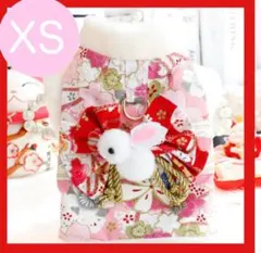 ラスト1点★ペット服♡ピンク　XS 着物　犬服　ファー　お正月　年賀状　可愛い
