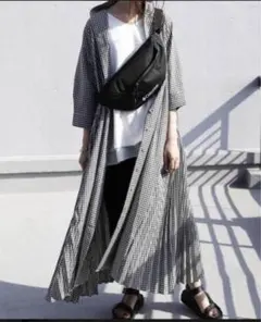 antiqua 【激レア完売品美品】ノーカラーギンガムチェックワンピース