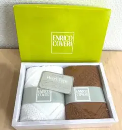 ENRICO COVERI ウォッシュタオル 2枚セット ホテル仕様 未使用のサムネイル