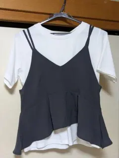 半袖Tシャツ　グレービスチェ付 　2点セット