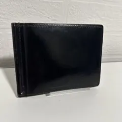 美品 ガンゾ マネークリップ ホーウィン社 シェルコードバン ブラック